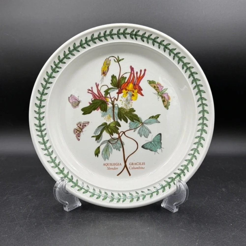 Vintage Portmeirion Botanic Garden Salad Plate 8.5 Inch Aquilegia Columbine